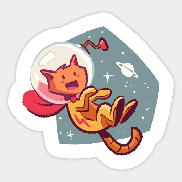 Super Space Cat Sticker by mikemaihack